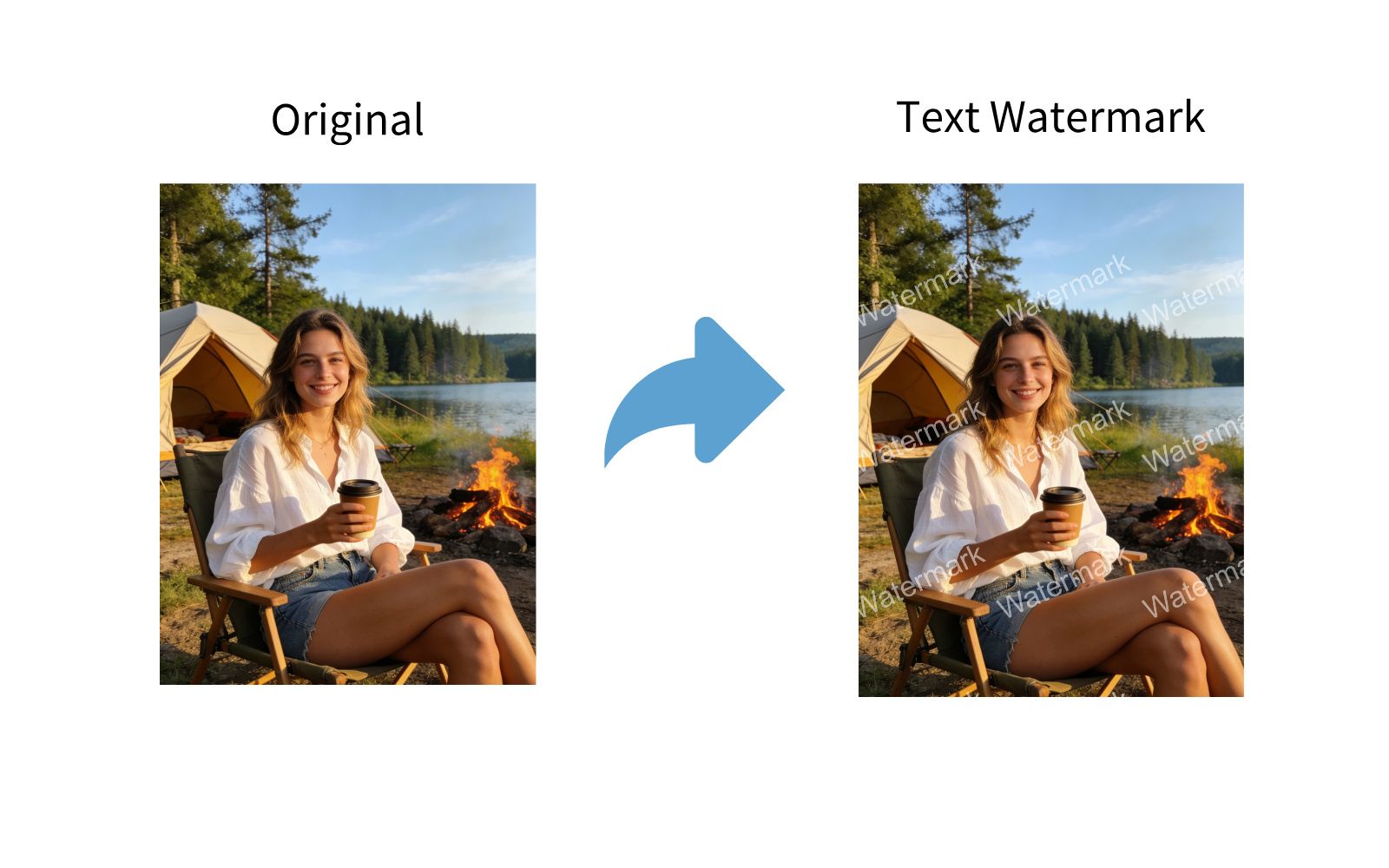 Text Watermark Effect Display